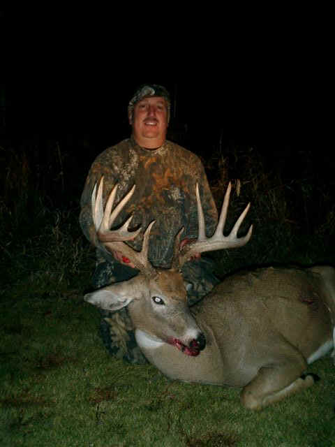 George Tunal from Texas with trophy deer at Echo Lake Hunts in Saskatchewan