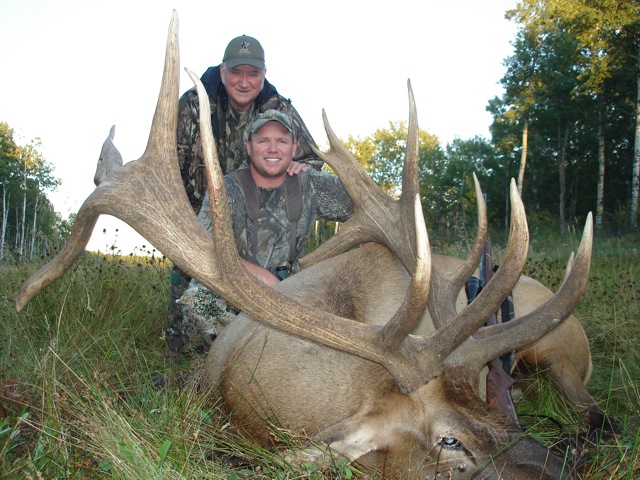 Matt and Richard elk hunting in Saskatchewan Canada
