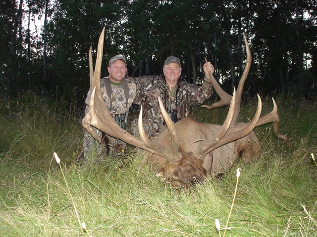 Matt and Richard while elk hunting in Saskatchewan Canada