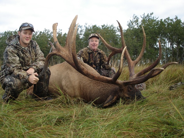 Russell and Jim after elk hunting in Saskatchewan Canada