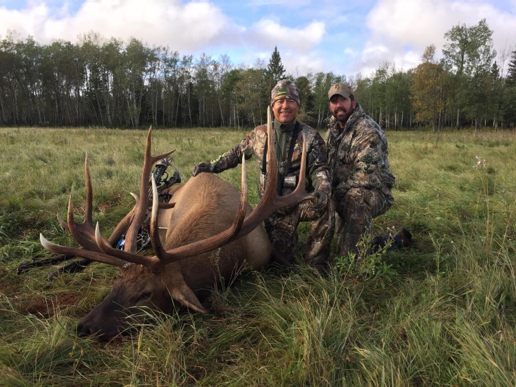 Willie and Mark after hunting elk in Saskatchewan Canada