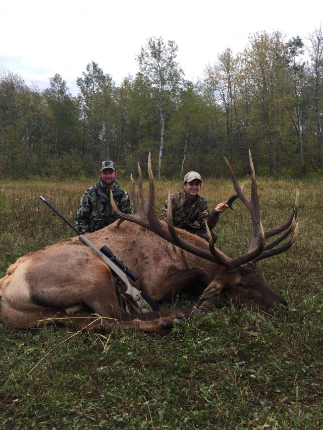 Tyler and Jaxson after hunting elk in Saskatchewan Canada