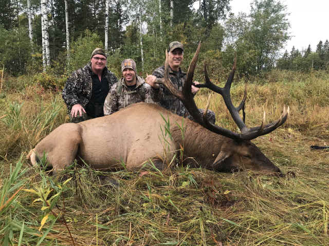 Barry, Kevin and Floyd after hunting elk in Saskatchewan Canada