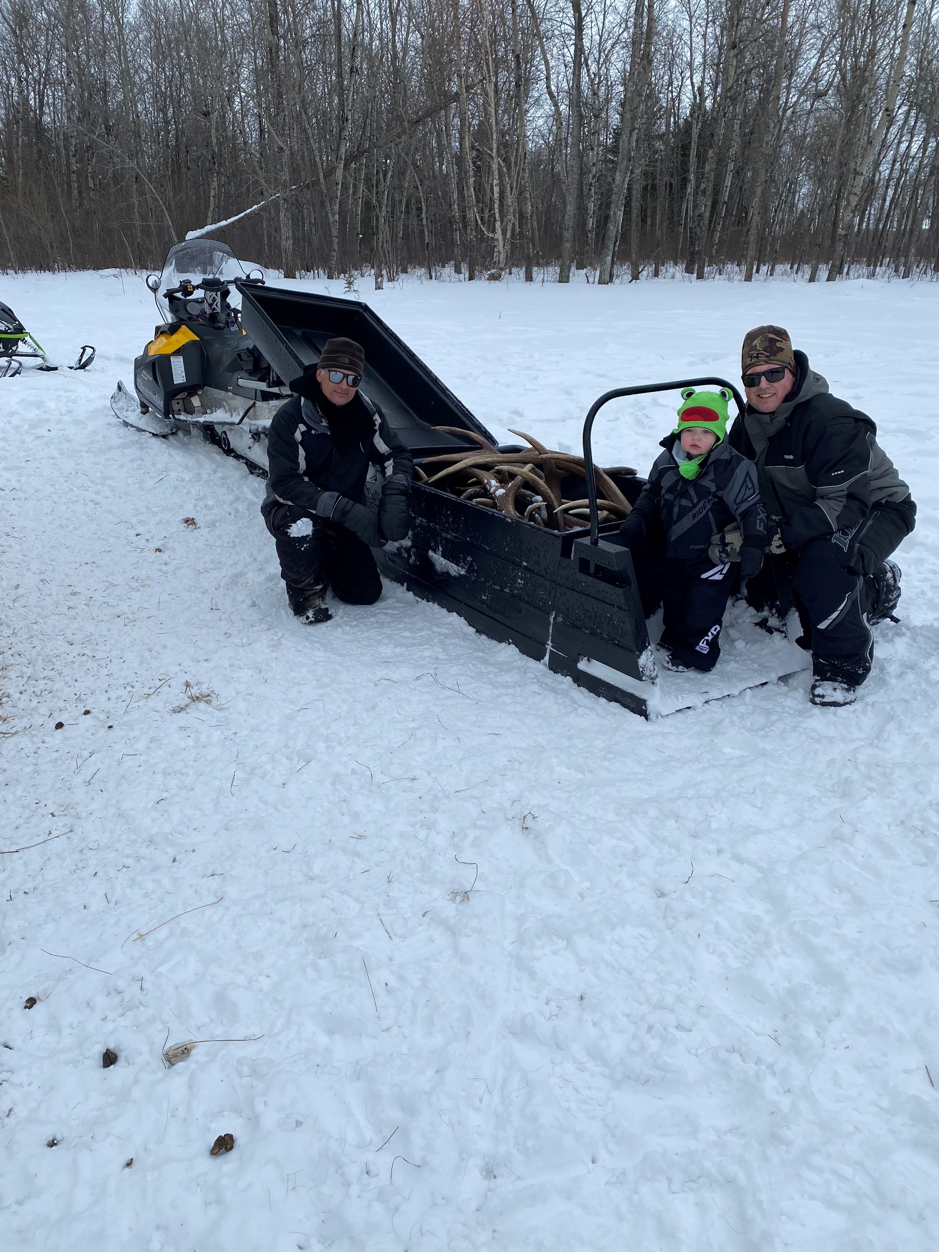 Horn hunting after hunting elk in Saskatchewan Canada