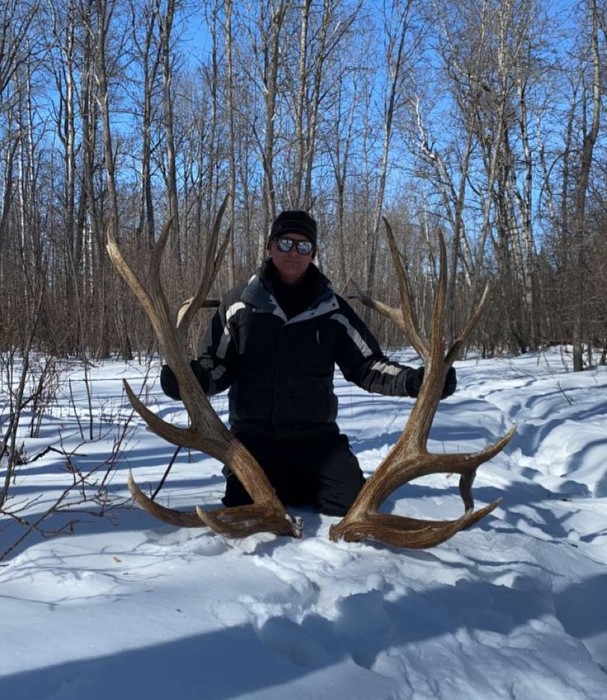 The sheds are huge after hunting elk in Saskatchewan Canada