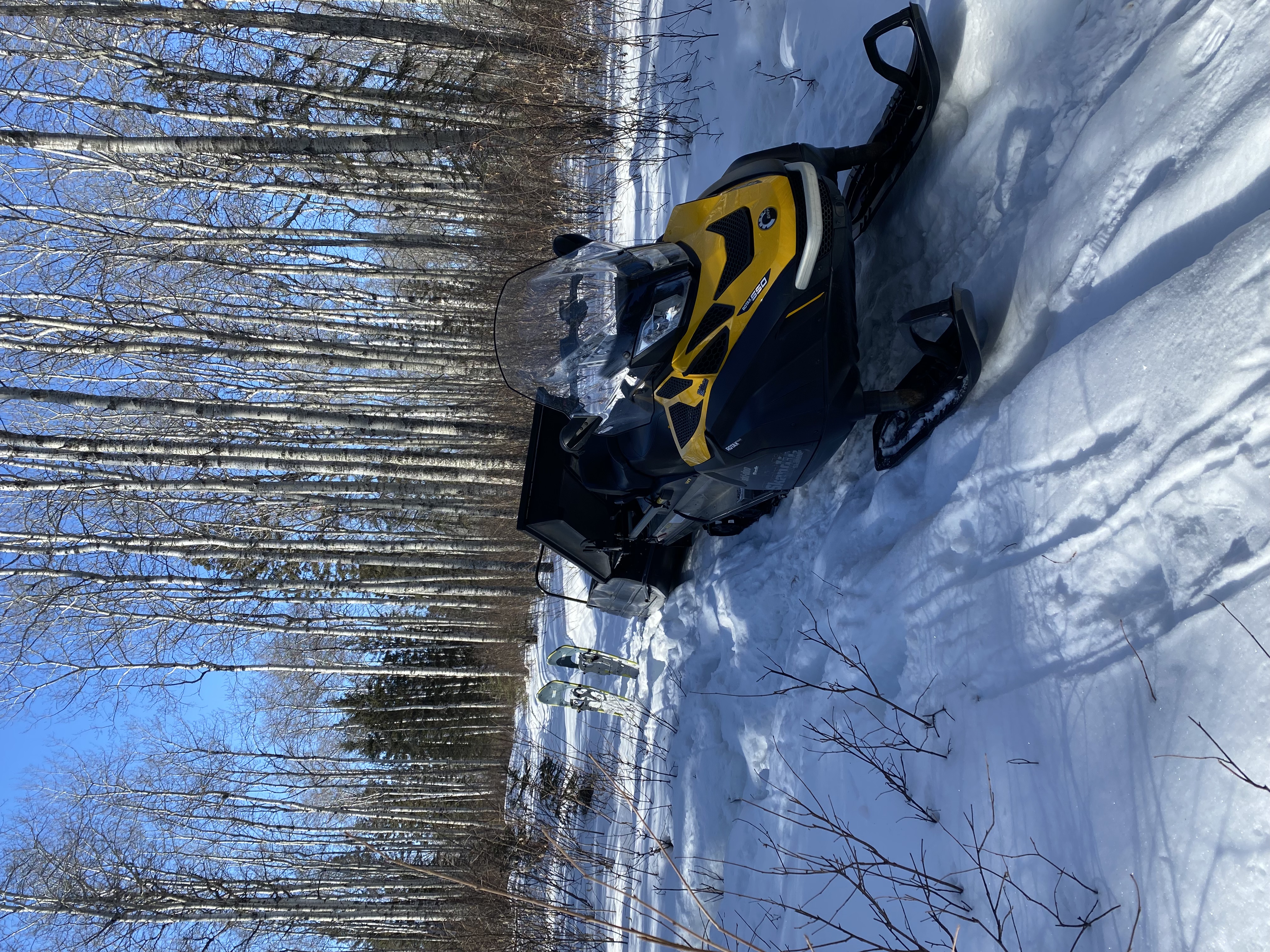 Deep snow after hunting elk in Saskatchewan Canada