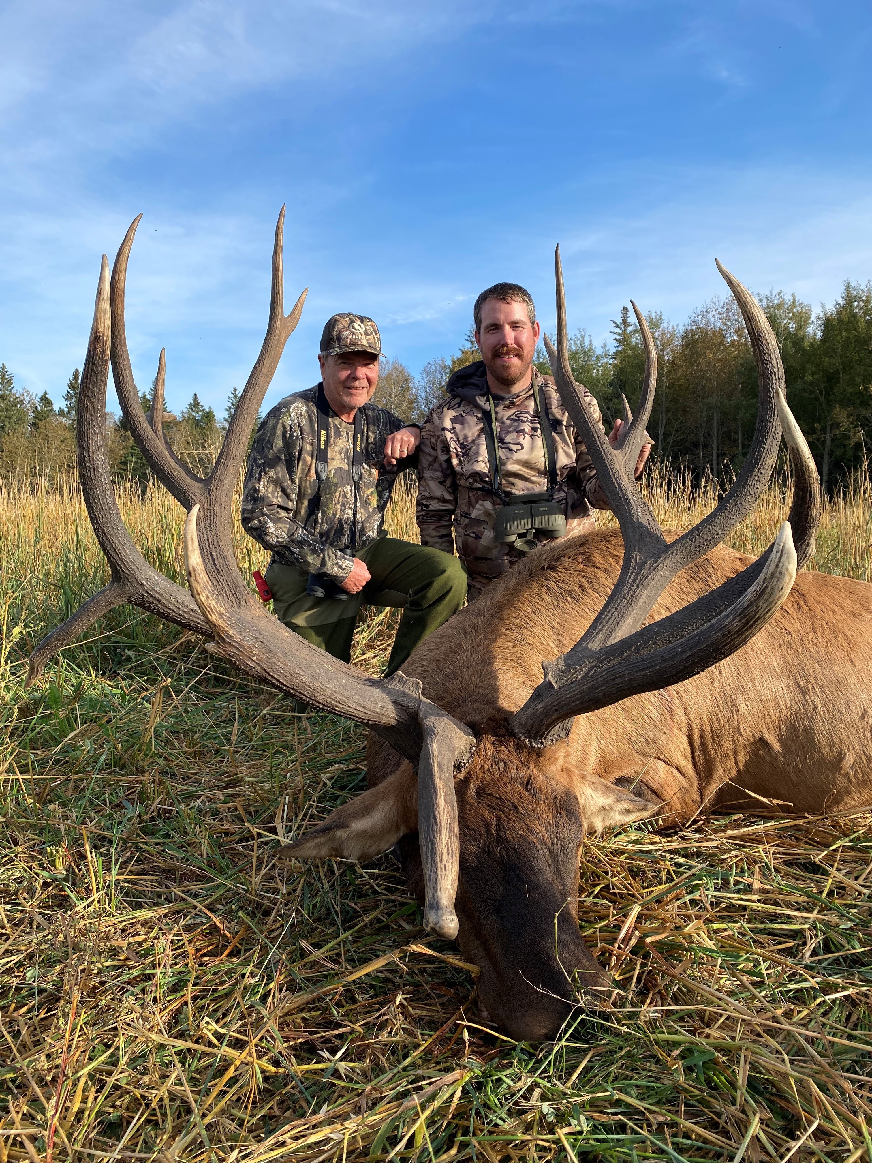 Jack and Chris after hunting elk in Saskatchewan Canada