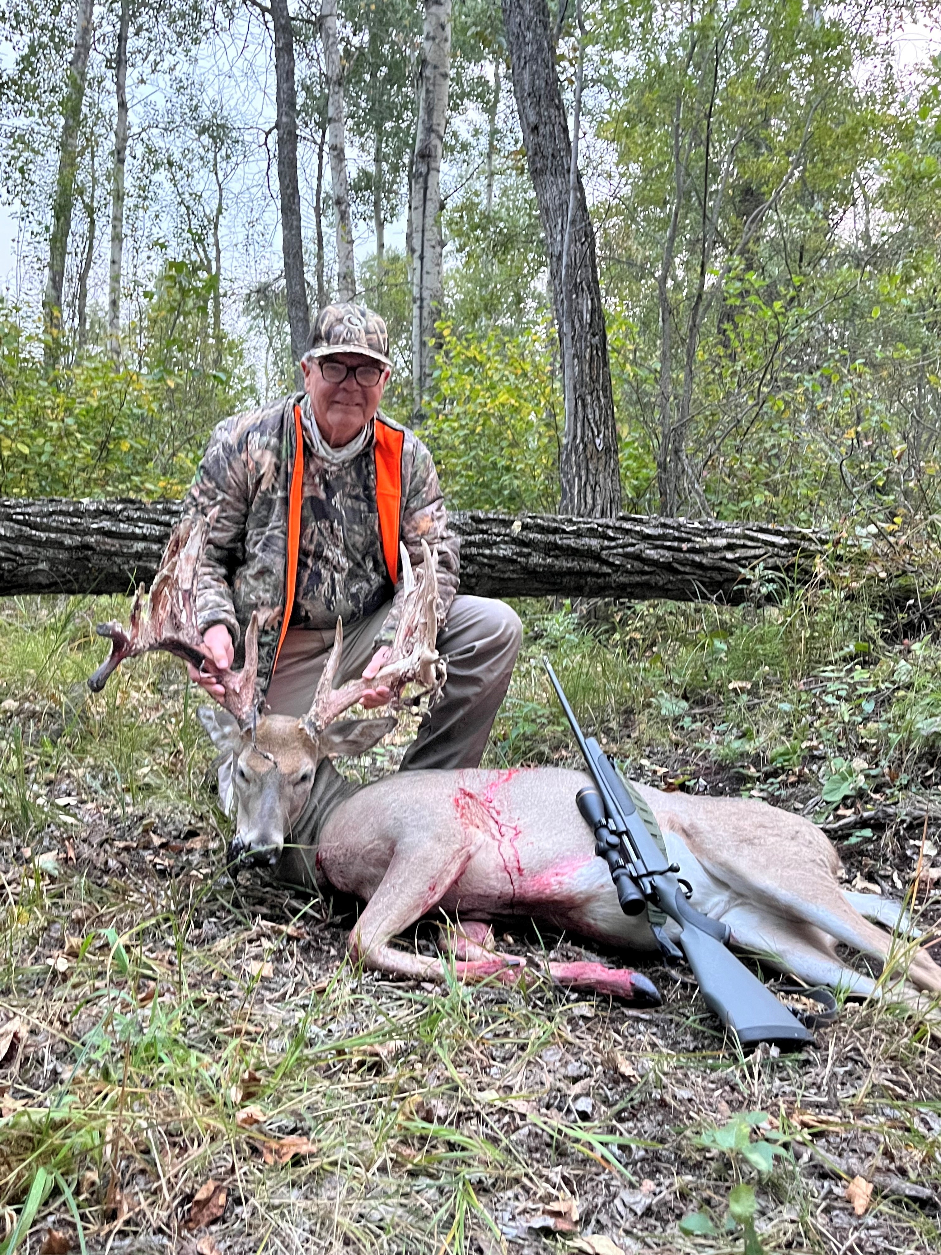 Jack Dwyer from Florida with trophy deer at Echo Lake Hunts in Saskatchewan