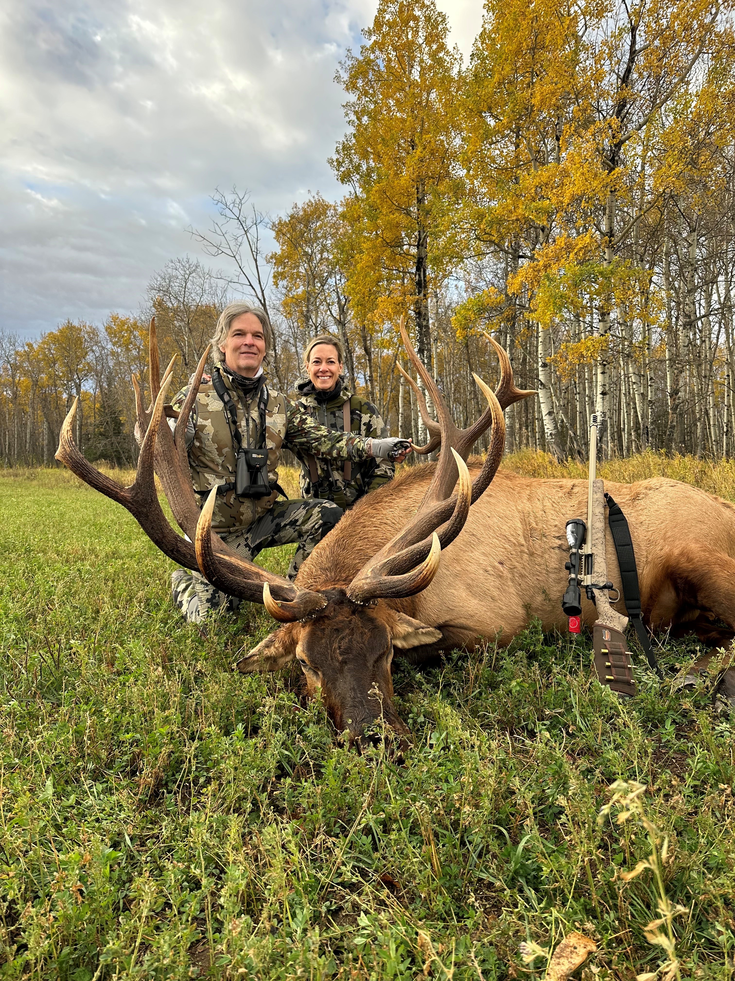 Beau and Georgia after hunting elk in Saskatchewan Canada